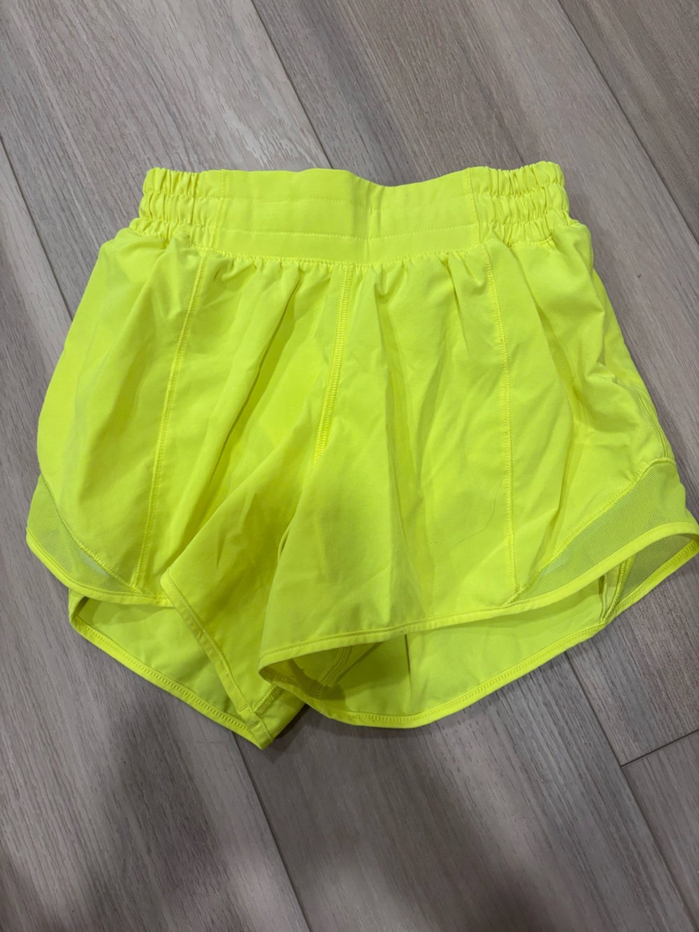lululemon athletica Neon Yellow Running Shorts